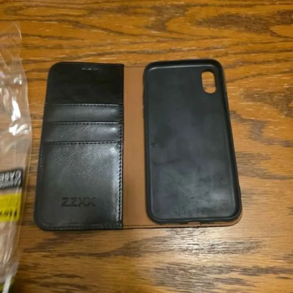 ZZXX for iPhone X/Xs Wallet Case with RFID Blocking Card Slot Stand Strong Magne
